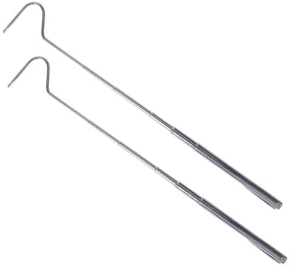 Kisangel Greifhaken für Reptilien 2 Stück Werkzeuge Zum Schlangenfangen Ausziehbarer Schlangenhaken 71 cm Länge für Sichere Handhabung