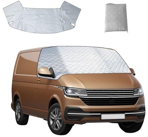 Scheibenabdeckung für VW T6 Transporter Windschutzscheibenabdeckung Anti Frost Eisstaub Fensterabdeckung Sonnenschutz für VW T6 2016-2022 Wohnmobil Vans