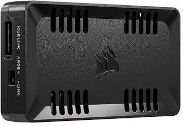 Corsair Commander Duo iCUE LINK RGB Beleuchtungs- und Lüftersteuerung – Steuerung von 12 Verketteten PWM-Lüftern, Enthält Zwei Flexible Temperatursensoren – Schwarz