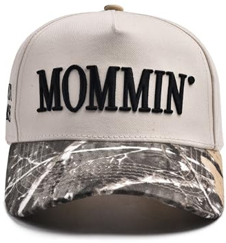 Mommin Trucker Hat | Vintage Two-Tone Women's Baseball Cap, Adjustable Size Camo Mom Hat,Mothers Day Gifts For Mom, Mama Birthday Gifts,Outdoor Camping Hunting Hat for Women