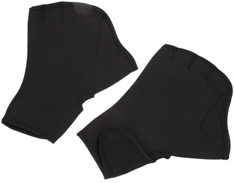 Gatuida Guantes de Natación para Hombre y Mujer Manoplas Ajustables para Entrenamiento y Buceo Protección para Actividades Acuáticas y Fitness de Negro