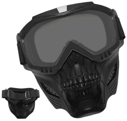 Motorcykelglasögon,Motorcykelglasögon med avtagbar ansiktsmask | Avtagbar Offroad Cycling Motorcykelglasögon för män Kvinnor Ungdom