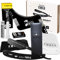 Kit de afeitado para hombre - Navaja de afeitar para hombre/navaja de barbero - con 50 Hojas Simples + Paño + Stick de alumbre + Estuche de almacenamiento + Peine guía para afeitado - BARBER TOOLS