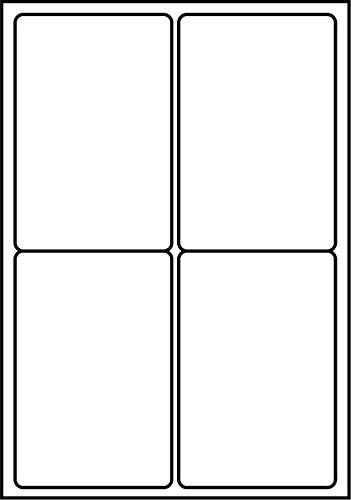 SmithPackaging A4 Self Adhesive Address Labels, 4 Labels Per Sheet, 100 Sheets, 99.1 x 139mm, 400 Labels
