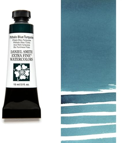 Daniel Smith 284600247 15ml Watercolor Paint, Phthalo Blue Turquoise, 0.50 Fl Oz (Pack of 1)