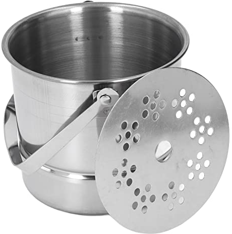 Secchiello Ghiaccio Acciaio Inox 1L Portaghiaccio per Bottiglie di Vino e Champagne con Pinza e Filtro Secchiello Ghiaccio o Vino per Famiglie, Bar e Ristoranti 12,5 x 13,8 cm