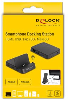 DELOCK Dock/Ladestation 88018, Schwarz