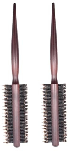 DOITOOL 2pièces Brosse à Crêper Poils De Sanglier De Peignes à Cheveux Pour Coiffage Et Volume Pour Cheveux Raides Et Bouclés