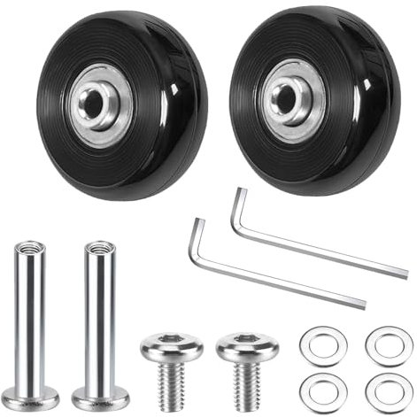TYSM-CC 2 Stück Set Koffer Rollen Ersatzteile, Generic Ersatz Rollen, Gepäck Koffer Ersatzräder, für Koffer Gepäck, mit kugellager Ersatzteile Reparatur Set
