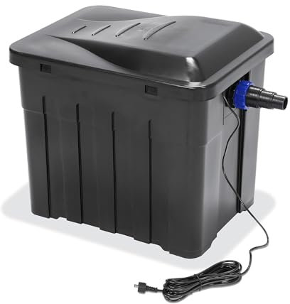 esotec UV Außenfilter ES-35, Teiche bis 5000l, Teichfilter Durchlaufilter, 4-Stufen-Filtersystem, Filtermaterial für biologische Reinigung, Filteranlage, 101718