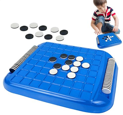 Othello-Spiel, Bildungsspielzeug Schwarz-Weiß-Schachspiel, 2-Spieler-Reversi-Hirnteaser-Familie Fun Game, um logisches Denken zu fördern