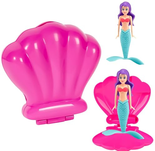 Meerjungfrau Pool Spielzeug Muschel,Lustiges Schwimm Spielzeug,Tauchspielzeug für Kinder,Sommer Wasserspielzeug,Spinnende Prinzessin Wasserspiel,Schwimmende Muschel als Geschenk