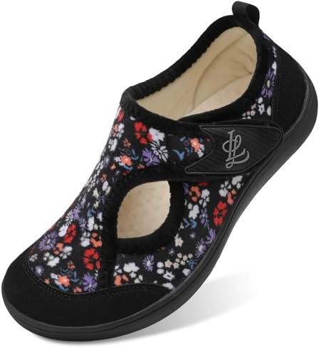 JIASUQI Slippers for Women Wide Diabetic Shoes Adjustable Arthritis Edema House Shoes Indoor Outdoor Breathable Slippers