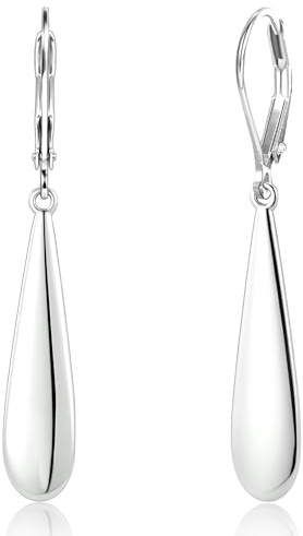 Silber Ohrringe Hängend Damen, Hypoallergen Sterling Silber 925 Ohrringe Französische Ohrhaken Lange Wassertropfen Träne Anhängerohrring Baumelnde Ohrhänger Silber Boho Ohrring Damen Frauen Schmuck