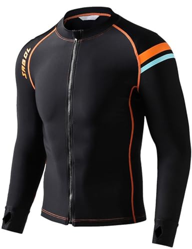 LZYKNIK Combinaisons de Surf et de plongée pour Hommes, Grandes Tailles 4XL-5XL, Veste et Pantalon de Surf, t-Shirt de Bain UV à Manches Longues, Maillot de Bain, Collants de Natation,Jacket,4XL