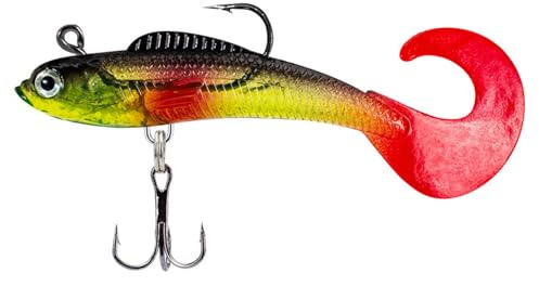 Avejjbaey Konstgjorda plastbeten Swimbait krok tackla mjuk Swimbait spännen svans fisk bete jiggar beten lätt att använda simning svansar beten jig