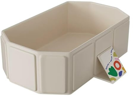 PandaEar Bañera plegable para bebés, bañera plegable grande para niños pequeños y bebés, cubo de baño portátil que ahorra espacio con tapón de drenaje, diseño antideslizante para uso doméstico, color