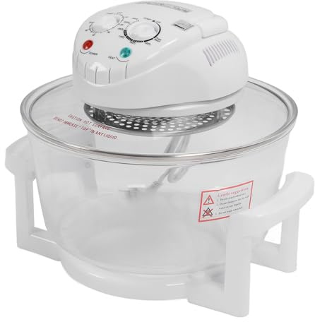 Cryfokt 12L Matfritös i Glas, Oljefri Luftfritös med Stor Kapacitet med 1200W Hög Effekt, för Kycklingstek Fiskräkor Franska Frité Grönsak (220V)