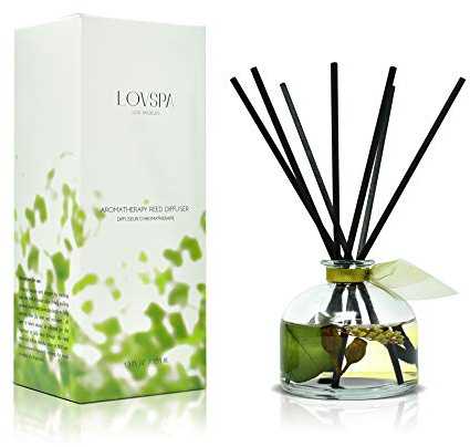 LOVSPA Eucalyptus Reed Diffuser Set for Home, Revive Fresh Eucalyptus, Sage, Citrus & Mint Scent Diffuser with Sticks for Bathroom Shelf Decor Accessories, Top Aromatherapy Gift for Women