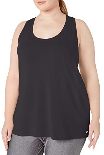 Amazon Essentials Débardeur de Sport Dos Nageur Extensible à Séchage Rapide (Disponible en Grande Taille) Femme, Noir, XXL Grande taille