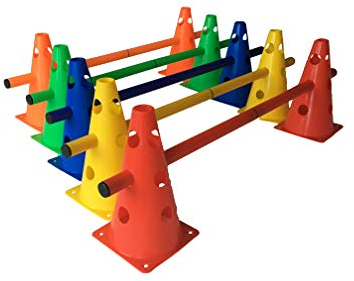 LA-24 5er Set Steckhürden 23 cm, Kegelhürden für Agility in 5 Farben (Standard)