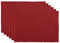 DII Basic Everyday Gerippte Tischset-Set, 100% Baumwolle, 33 x 48 cm, Scheunenrot, 6-teilig