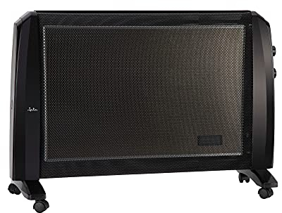 JATA JCRC2120 - Radiador de Mica con 2 Potencias de Calor (1000-2000 W) Termostato Regulable de Temperatura. Calienta en 1 minuto. Ahorro de Energía. Ruedas Giratorias. Antivuelco