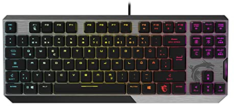 TECLADO (ALEMAN) GAMING MSI VIGOR GK50 LOW PROFILE TKL, S11-04DE233-GA7