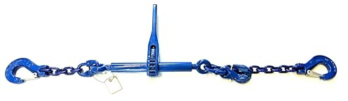 Cadena de amarre de grado 10, 1 pieza, 10 mm, 4,0 m, color azul