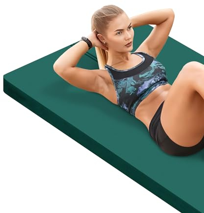 LaiEr Große Yogamatte -15mm dicke Übungsmatte Fitnessmatte für Fitnessstudio,Yoga,Pilates,Stretching und Bodenübungen für Frauen und Männer mit kostenloser Tragetasche und Klettband(183X80cmX15mm)