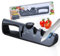 Alyvisun Kitchen Knife Sharpener, Manual 4 in 1, Ergonomic Handle, Non-Slip Base (Black)