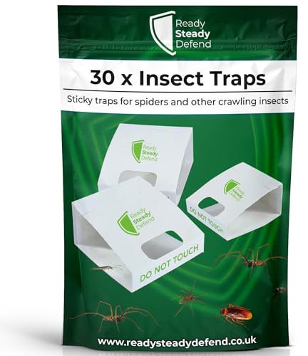 Insect Killer Traps: Versatile, Pre-Baited - 30-Pack Crawling Pests - Efficient Pest Control for Spiders, Bed Bugs, Woodlice & More