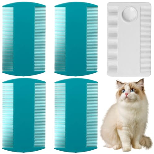 OQKAHIV 5-teiliges Set: Extra feiner Läuse- und Nissenkamm für Kinder, Comb gegen Läuse und Flöhe, Effektive Bekämpfung von Kopfläusen und Nissen, Ideal für zuhause oder unterwegs