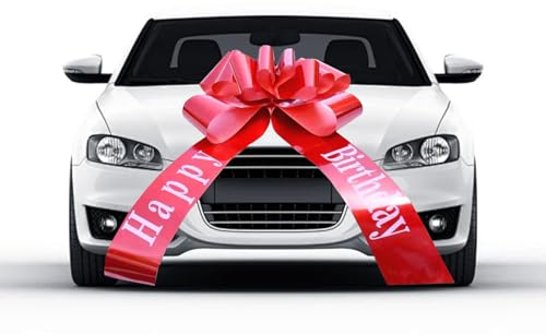 Gfamous Riesige Große Rot Schleife für Auto Geburtstag, Rot Schleife Große Masche,Riesige Große Rot Schleife, für Auto Fahrrad Weihnachten Große Geschenk Hochzeit Party Feier (Rot, 58.4cm / 23 Zoll)