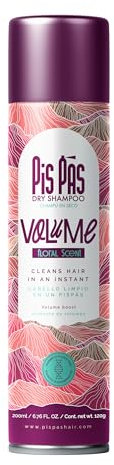 PisPás Shampoo Secco Volume – Shampoo Secco per Volume e Freschezza Istantanea, Elimina il Sebo e gli Odori, Ideale per Tutti i Tipi di Capelli