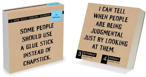 TF Publishing 2026 Anti Affirmations/Daily Sarcasm Daily Desktop Calendar - Home & Office Organization - Small Desk Calendar 2026 w/Full-Color Tear-Off Pages & Standing Cardboard Easel - 5.25x5.25in