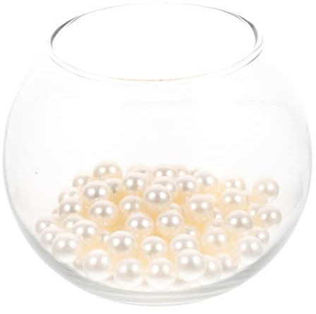 Kisangel Aquarium Rond en Verre De Petite Taille Design Unique Idéal pour La Décoration De La Maison Ou du Bureau.