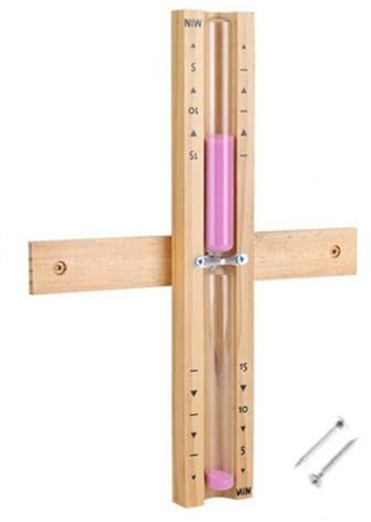 Clessidra da 15 minuti in legno con clessidra, orologio rotante ad alta resistenza al calore, per sauna, spa, yoga, aule scolastiche, esercizio, strumento di temporizzazione