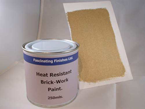 Fascinating Finishes Ltd 1 X 250ml Heat Resistant Wall Paint Metallic Satin Gold. Brick, Concrete, Plaster, Cement Board, Rendering, Metal, Timber and similar building materials.