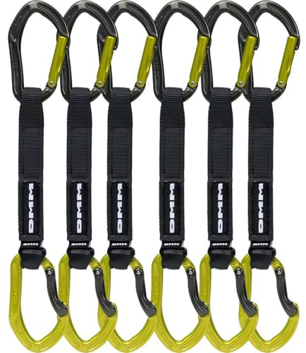 DMM Alpha Sport Quickdraw 18 cm Titanium-Lime 6er Set