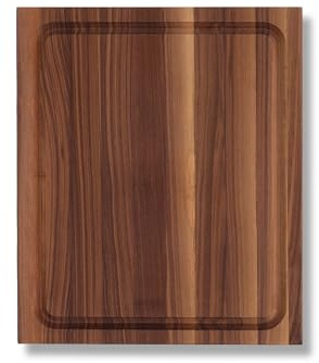 John Boos BBQ Series Rectangular Wooden Walnut Cutting Board 17”x21” – 1.5” Thick, 15-lb Reversible Butcher Block with Juice Groove, Edge-Grain & Finger Grips – Made in the USA