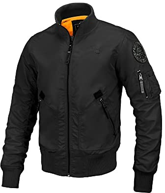 PITBULL - Giacca da uomo in stile bomber West Coast Centurion, comoda giacca da mezza stagione, giacca bomber da uomo, giacca da aviatore, classica linea bomber, Nero , S