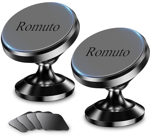 【 2-Pack 】 Magnetic Phone Holder for Car Dashboard【Strong Magnet】iPhone Magnetic Phone Mount for Car Phone Holder 【4 Metal Plate】Cell Phone Holders for Your Car Mount for iPhone 17 Pro Max Air 16 15