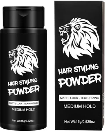 Salyeeluly Poudre texturée pour hommes, poudre coiffante, Poudre capillaire volumisante, Poudre capillaire texturisante, poudre de levage de racines de cheveux longue durée 15g pour cheveux