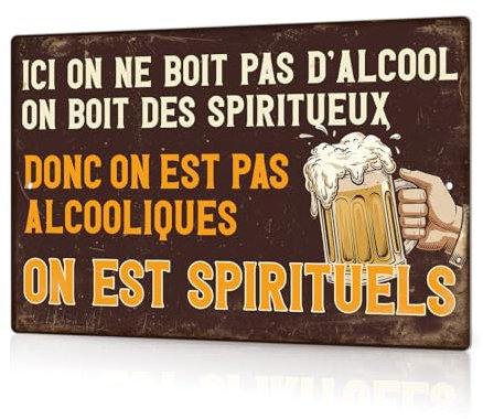 Putuo Decor Plaque Murale Humour Bière - Panneau Métallique Vintage 30x20 cm - Décoration Cave ou Bar