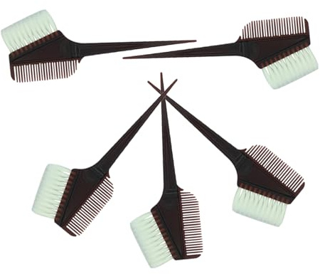 PACKOVE Pettine per Tintura Nero Kit 5 Pezzi per Chioma in Plastica Comodo da Usare e Facile da Portare Tintura Chioma Fai da Te o Salone Professionale