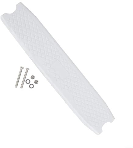 Scaletta per piscina in plastica ABS antiscivolo di ricambio per piscina scala con viti, 49 x 10 cm, colore bianco
