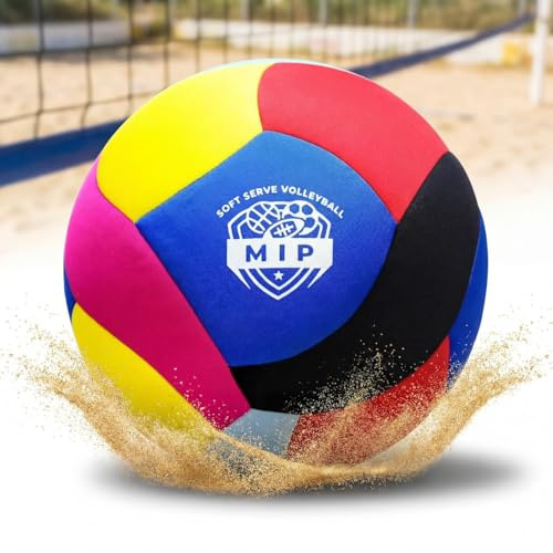 MIP SoftServe Indoor Volleyball – Lightweight Padded Ball for Kids. CPC Certified for Toddlers. No Sting. Real Bounce. Safe Indoor Play. Gentle on Furniture