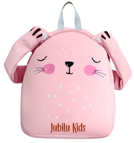 Jubilu Kids Mochila infantil de 8 litros, impermeable y reflectante, ligera para guardería, mochila escolar para niños y niñas (1,5 – 7 años) con correa para el pecho, correas acolchadas