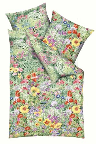 Kaeppel Bettwäsche Farm Garden bunt - Mako Satin / 100% Baumwolle (1 x 80x80 + 1 x 155x220 cm)